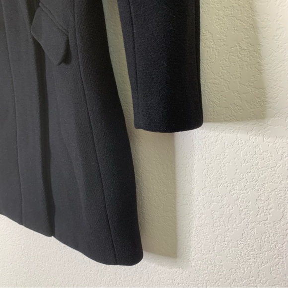 J.Crew Womens a black Cocoon Coat in Italian stadium cloth full zip 00 - Picture 4 of 10